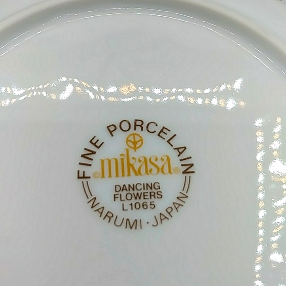 🌻HP! 4 Mikasa Dancing Flowers Soup Bowls. L1065 Disc pattern - Picture 4 of 6